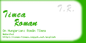 timea roman business card