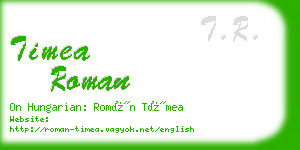 timea roman business card
